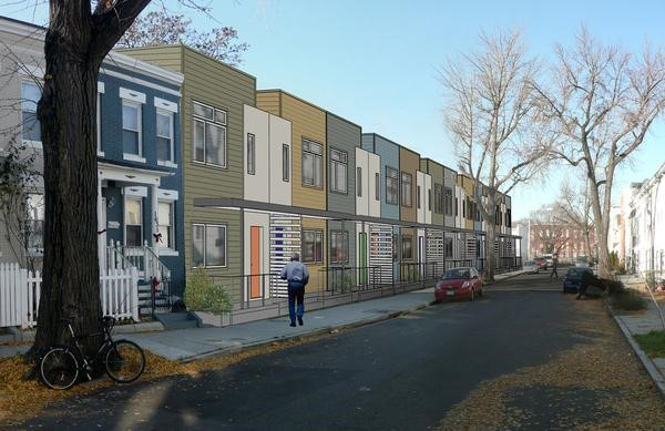 Architectural rendering of the eCasa Affordable Housing project in Washington, D.C. .