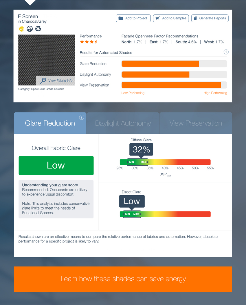 The Performance Shading Advisor web page.