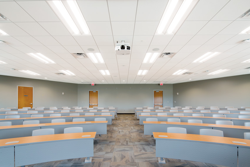 Photo of a lecture room interior.