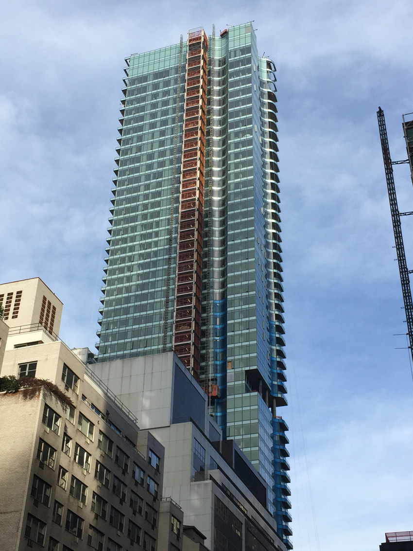 Photo of the high-rise condominium project in New York City.