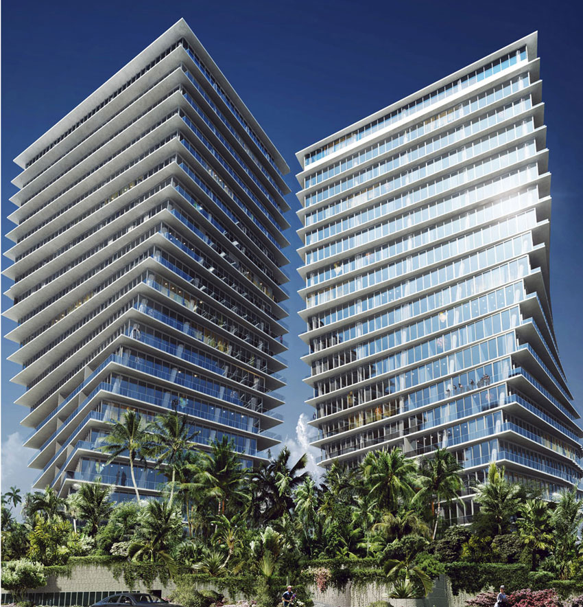 Rendering of the towers at the Grove at Grand Bay.