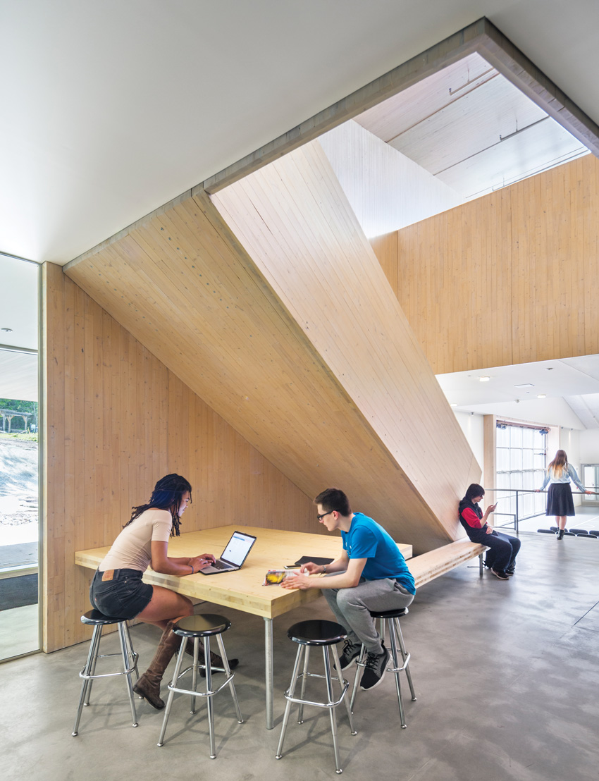 Interior of the high school.