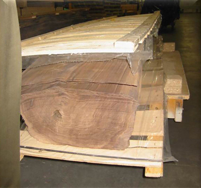 Wood prepared for construction.