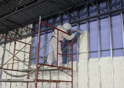 Photo of wall insulation.