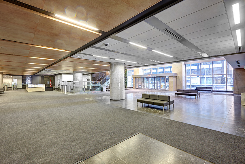 The lobby of John Michael Flaherty Building in Ottawa.