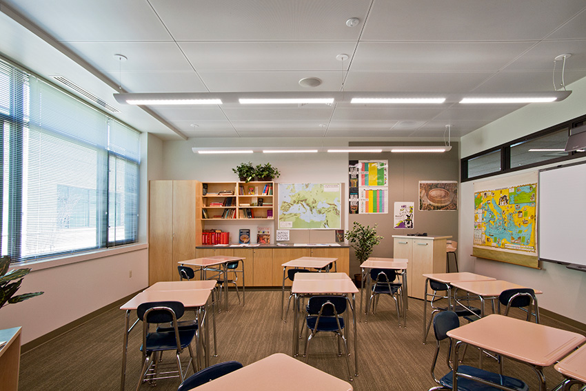 Interior photo of Cranbrook Kingswood Middle School for Girls.