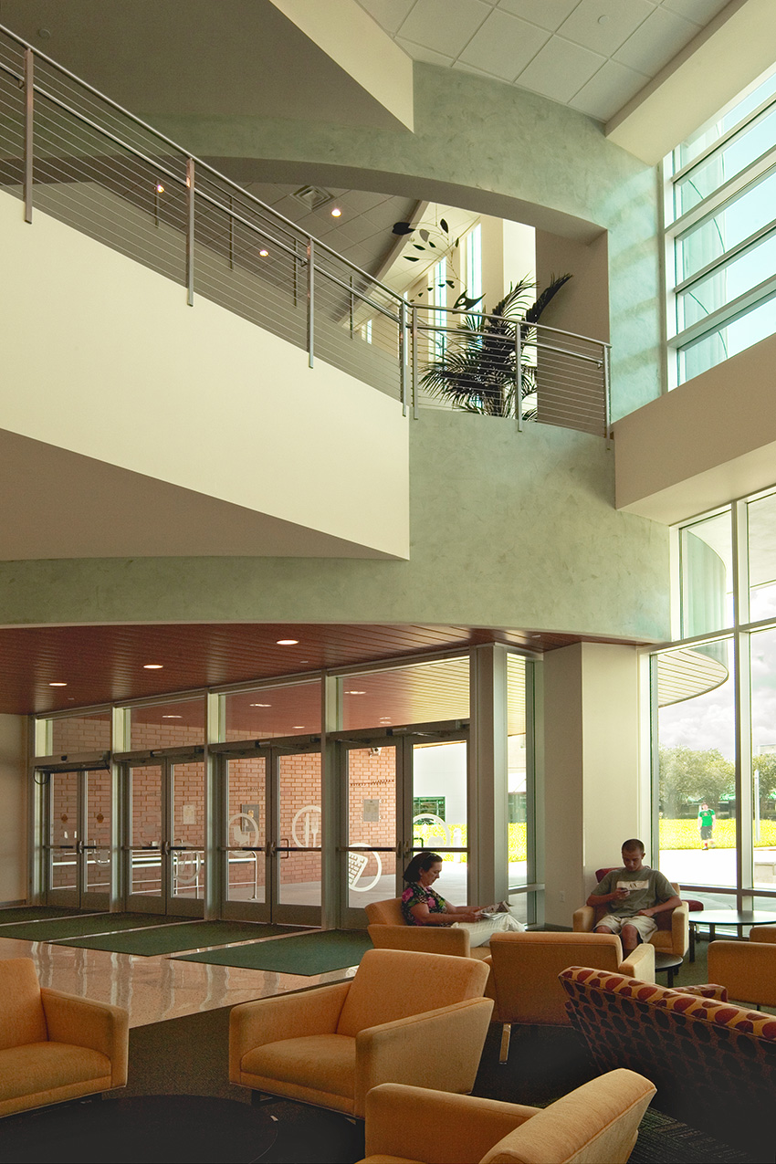 Interior photo of The University of South Florida Marshall Student Center.