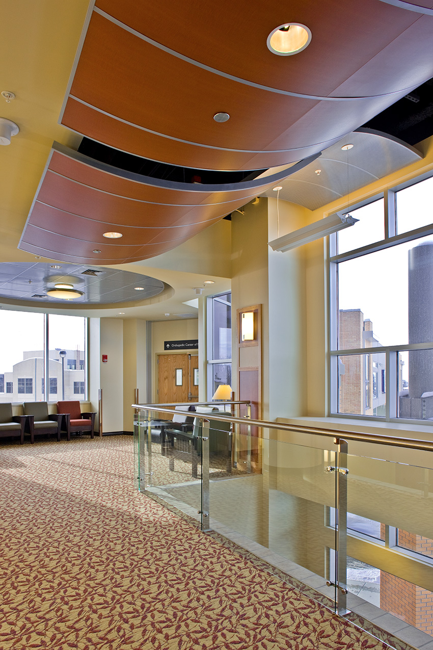 Interior photo of Benefis Health System’s ceiling systems.