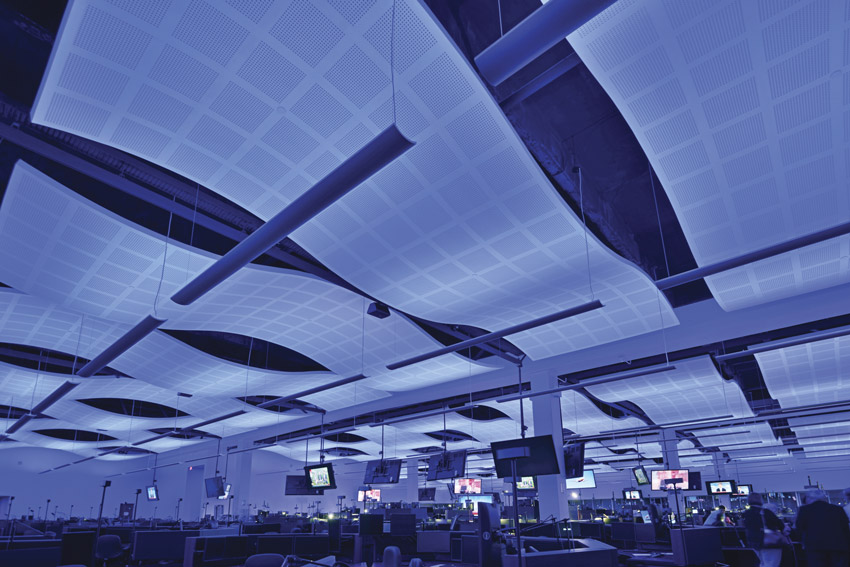 Interior photo of the Southwest Airlines building.
