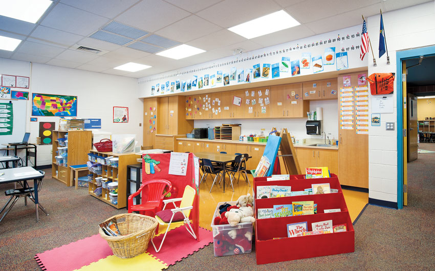 At Ewalt Elementary School, a classroom that is FEMA-compliant tornado shelter