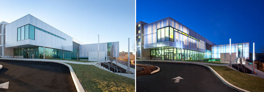 Eagle Academy before (left) and after (right).