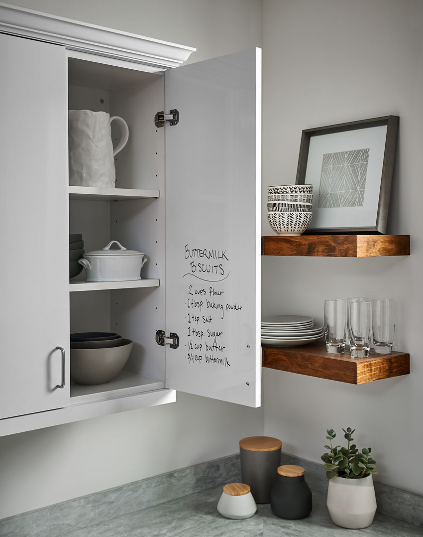 laminate surface conter tops in kitchen.