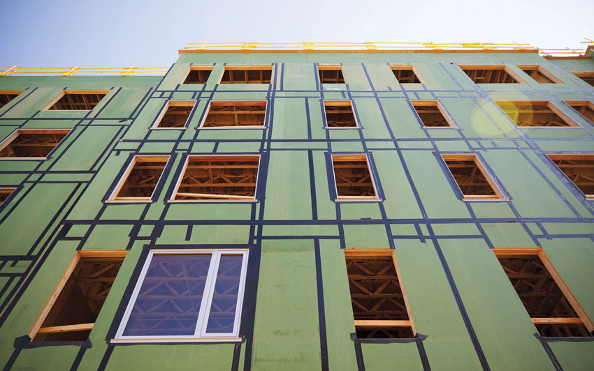 Water-resistive barrier in the green building envelope