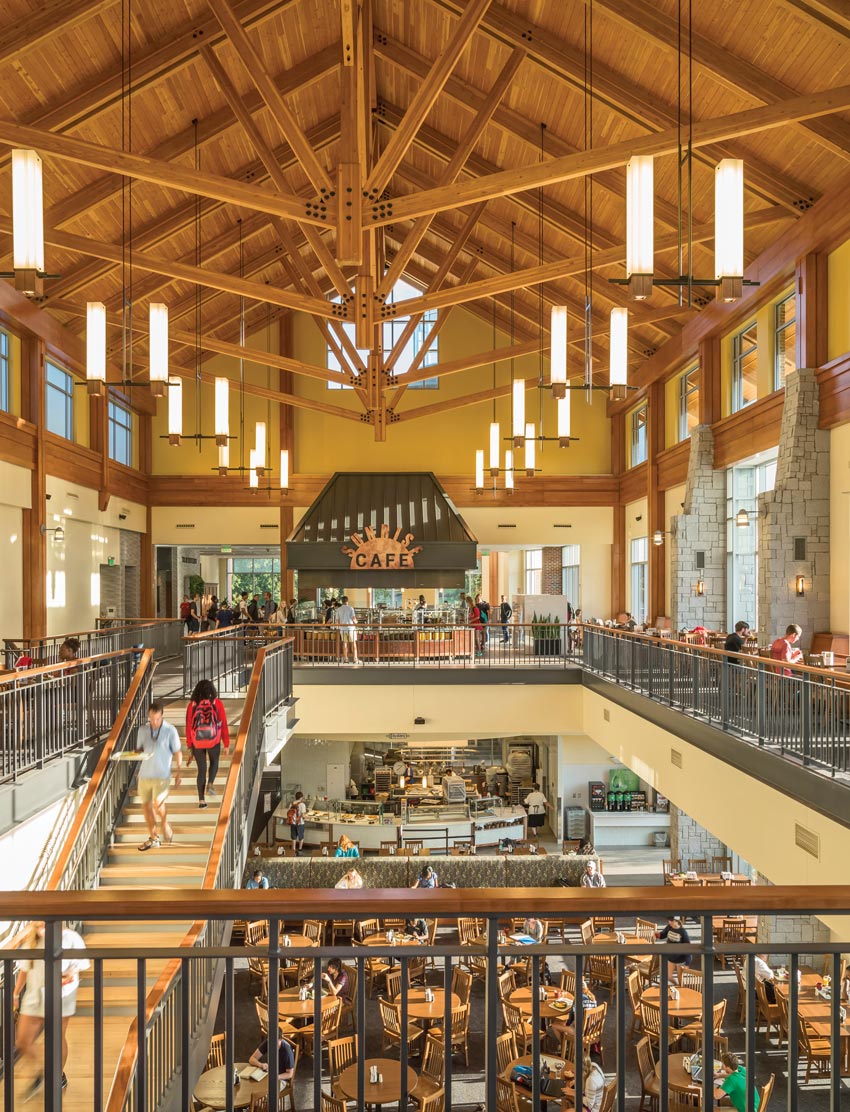 Photo of the dining commons at the University of Georgia.