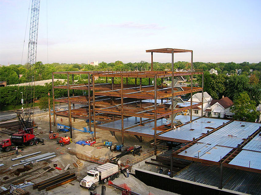 Pictured is the Mercy Heart and Vascular Center in St Vincent, Toledo, Ohio, under construction.