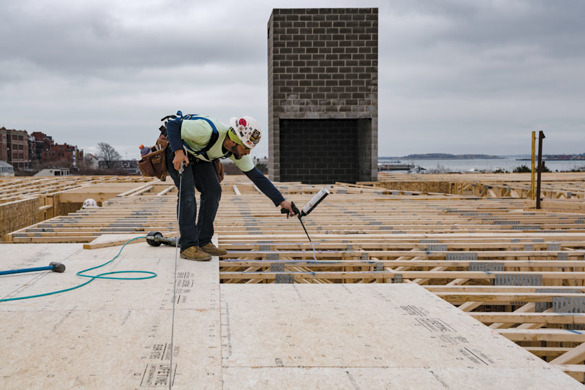 Photo of floor construction.