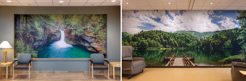 Two interior photos of All Saints Hospital.