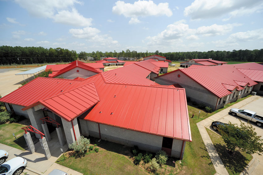 Photo of a roof with IMPs.