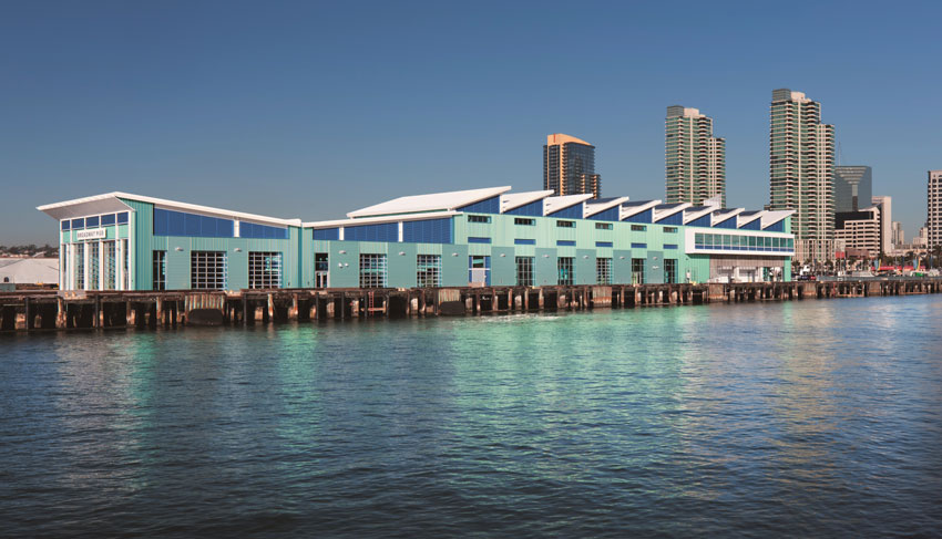 Photo of Port Pavilion on Broadway Pier in San Diego.