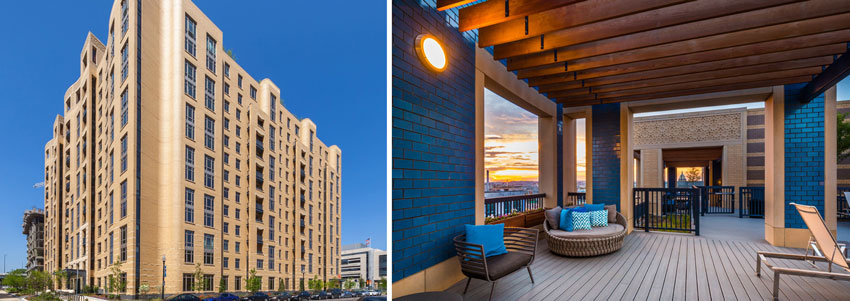 Exterior and interior photos of Park Chelsea Apartments.