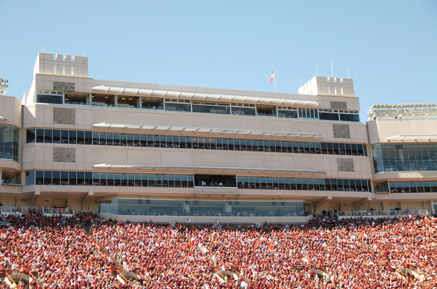 Photo of Virginia Tech's Lane Stadium.