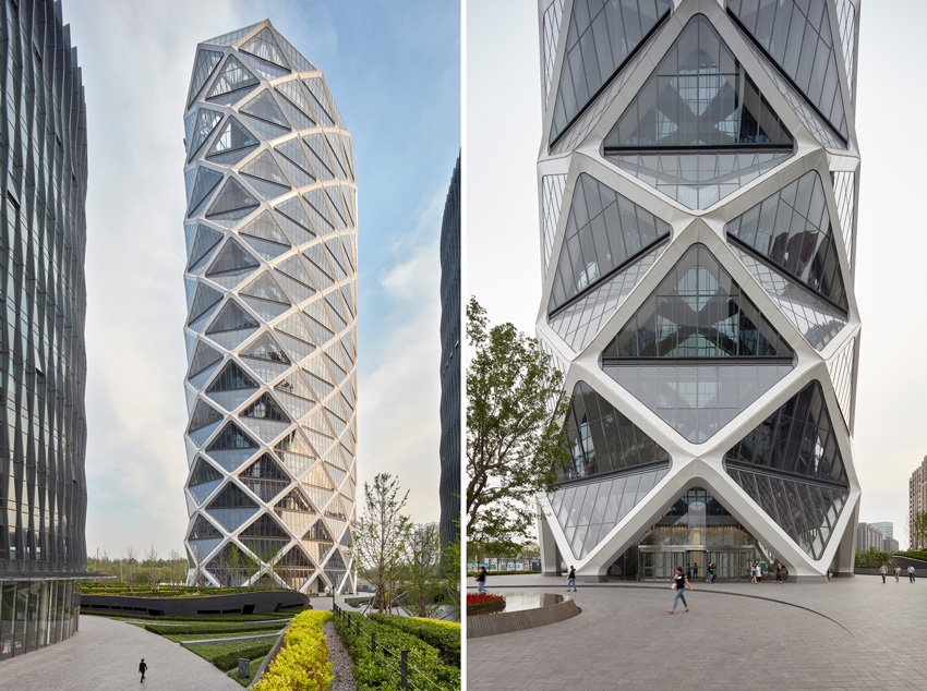 Photo of chinese lantern inspired building of Beijing's Polu International Plaza.