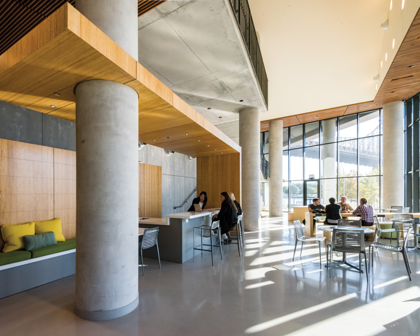 Photo of The House's lounge and coffee bar.