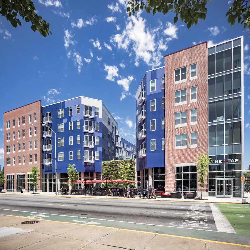 Picture of the outdoor living wall system at Pulliam Square in Indianapolis, Ind.