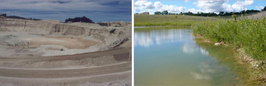 Land reclamation of closed quarry facilities can result in community amenities.