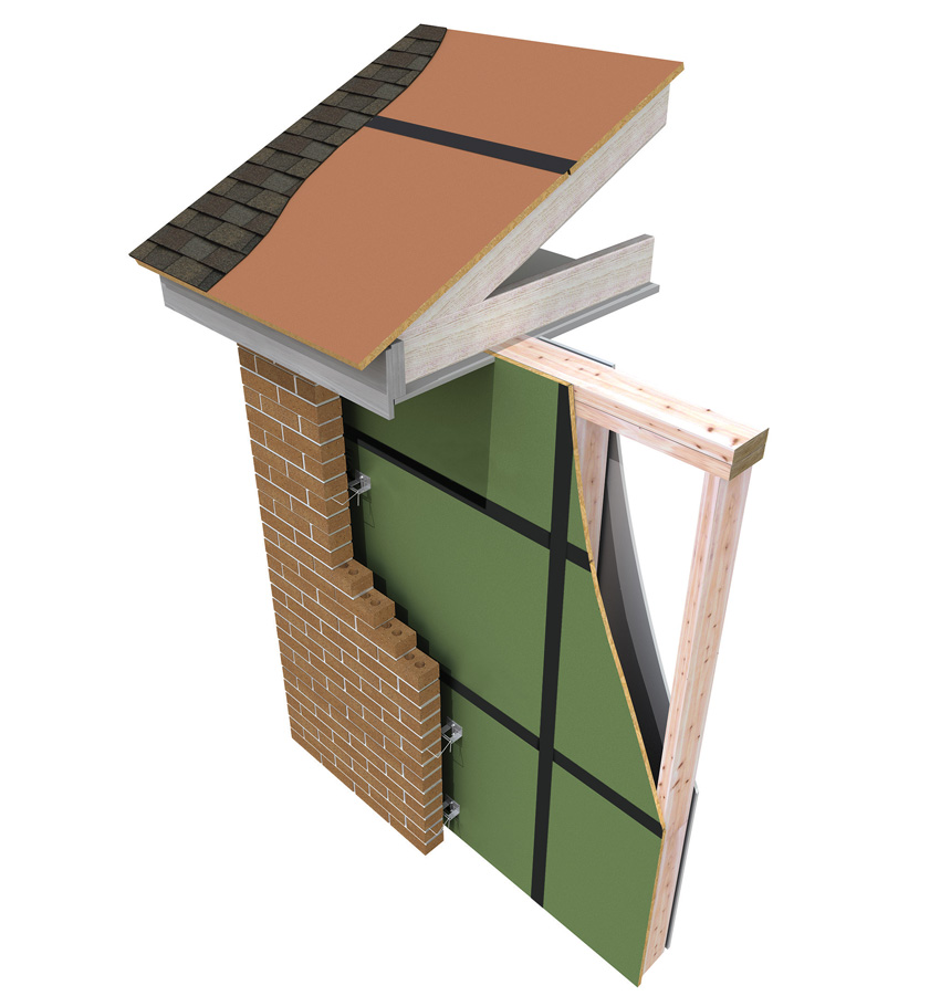 fully integrated sheathing system, water-resistant barrier, air barrier, thermal barrier