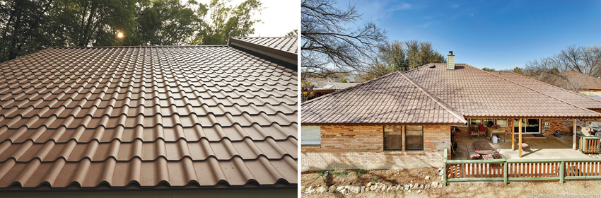 Metal tile roofing