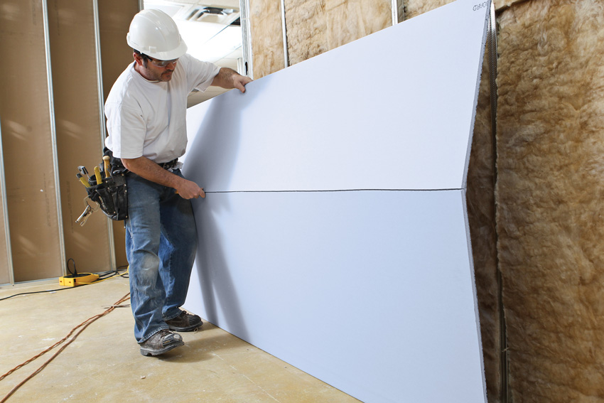 ASTM C840 is the standard for cutting, installing, and fastening gypsum board and panels