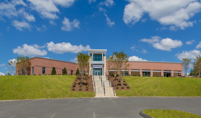 Metal building of Aiken Technical College Center for Energy and Advanced Manufacturing in Aiken, South Carolina