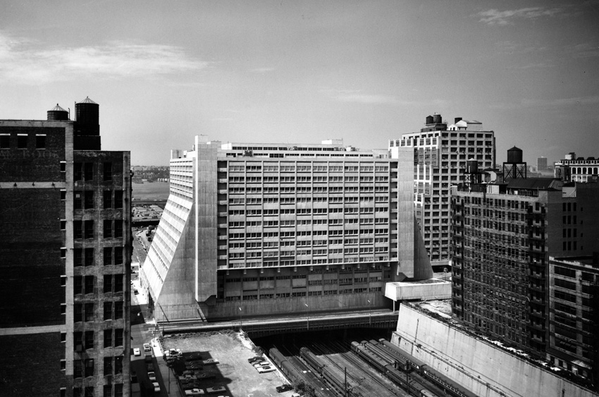 Original concrete building of Westyard Distribution Center in Manhattan