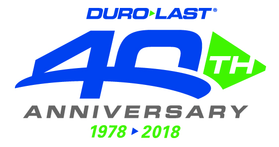 Durolast 40th Anniversary logo.